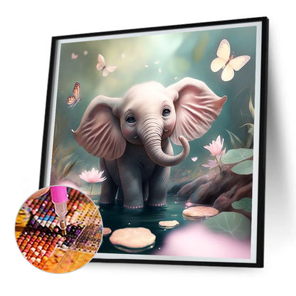 Elephant - Full Round Drill Diamond Painting 30*30CM