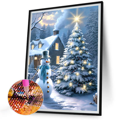 Christmas Winter Snowman - Full Round Drill Diamond Painting 30*40CM