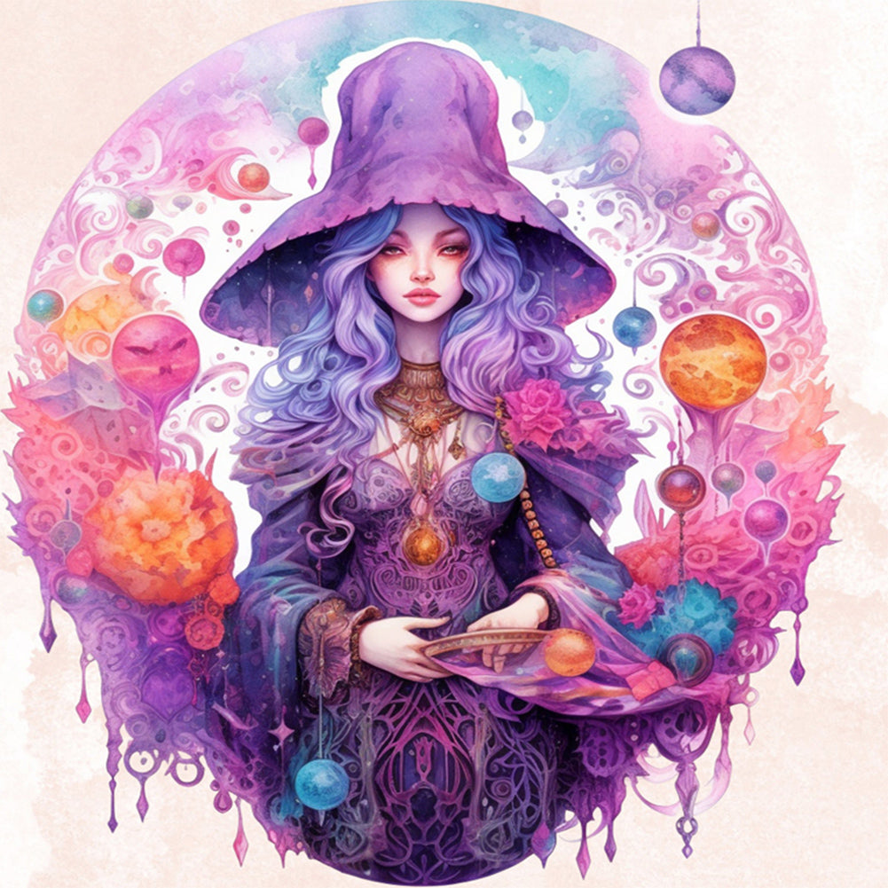 Witch - Full Round Drill Diamond Painting 40*40CM