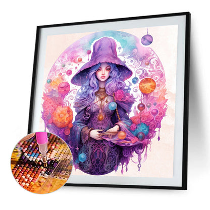 Witch - Full Round Drill Diamond Painting 40*40CM