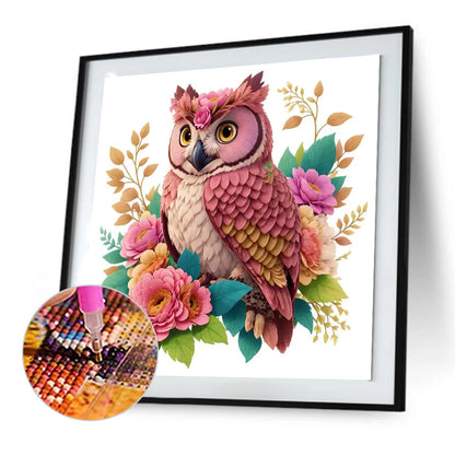 Owl - Full Round Drill Diamond Painting 30*30CM