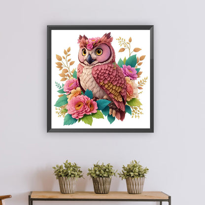 Owl - Full Round Drill Diamond Painting 30*30CM