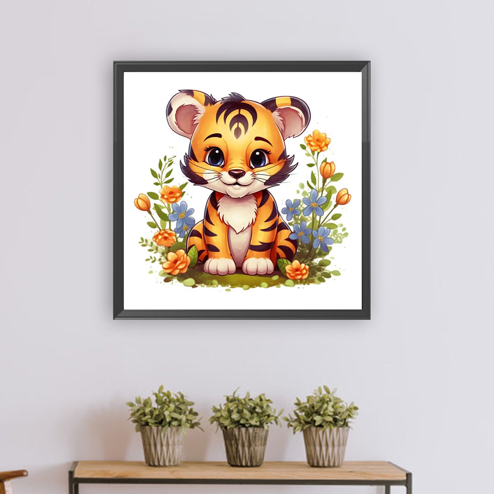 Tiger - Full Round Drill Diamond Painting 30*30CM