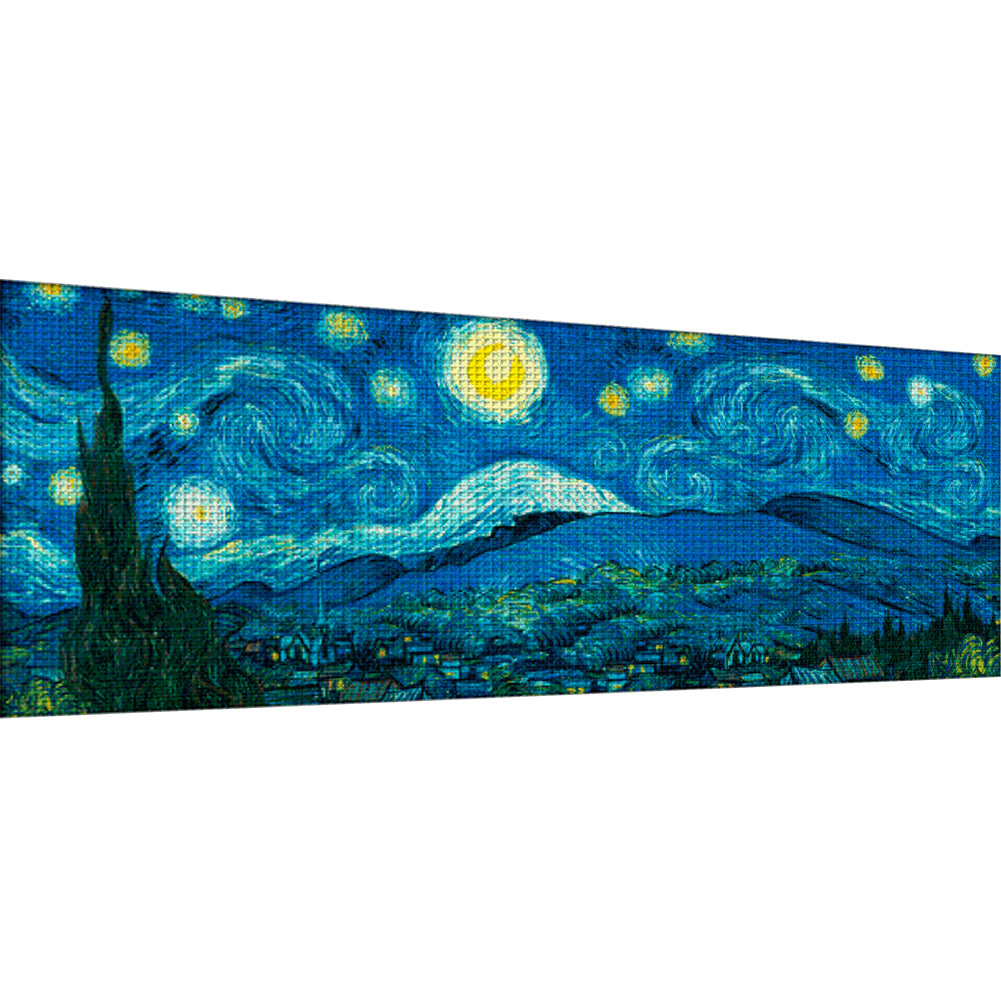 Starry Night Panorama (Van Gogh) - 11CT Stamped Cross Stitch 149*54CM(Joy Sunday)