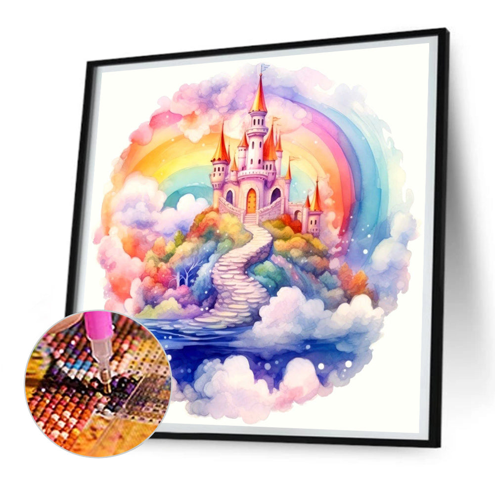 Rainbow Sky City - Full Round Drill Diamond Painting 30*30CM