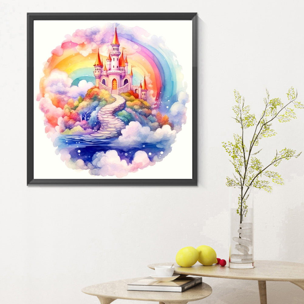 Rainbow Sky City - Full Round Drill Diamond Painting 30*30CM