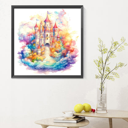 Rainbow Sky Castle - Full Round Drill Diamond Painting 30*30CM