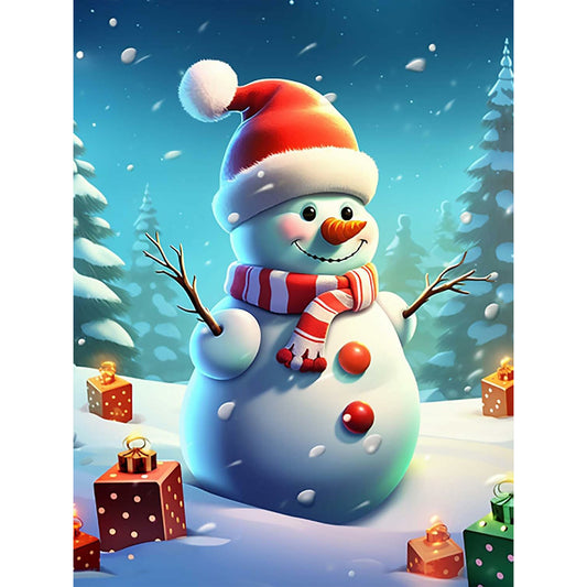 Blizzard Snowman - Full Round Drill Diamond Painting 30*40CM