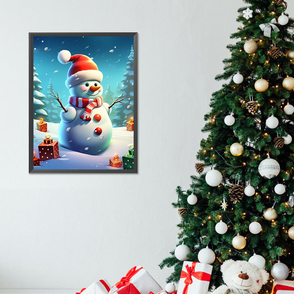 Blizzard Snowman - Full Round Drill Diamond Painting 30*40CM