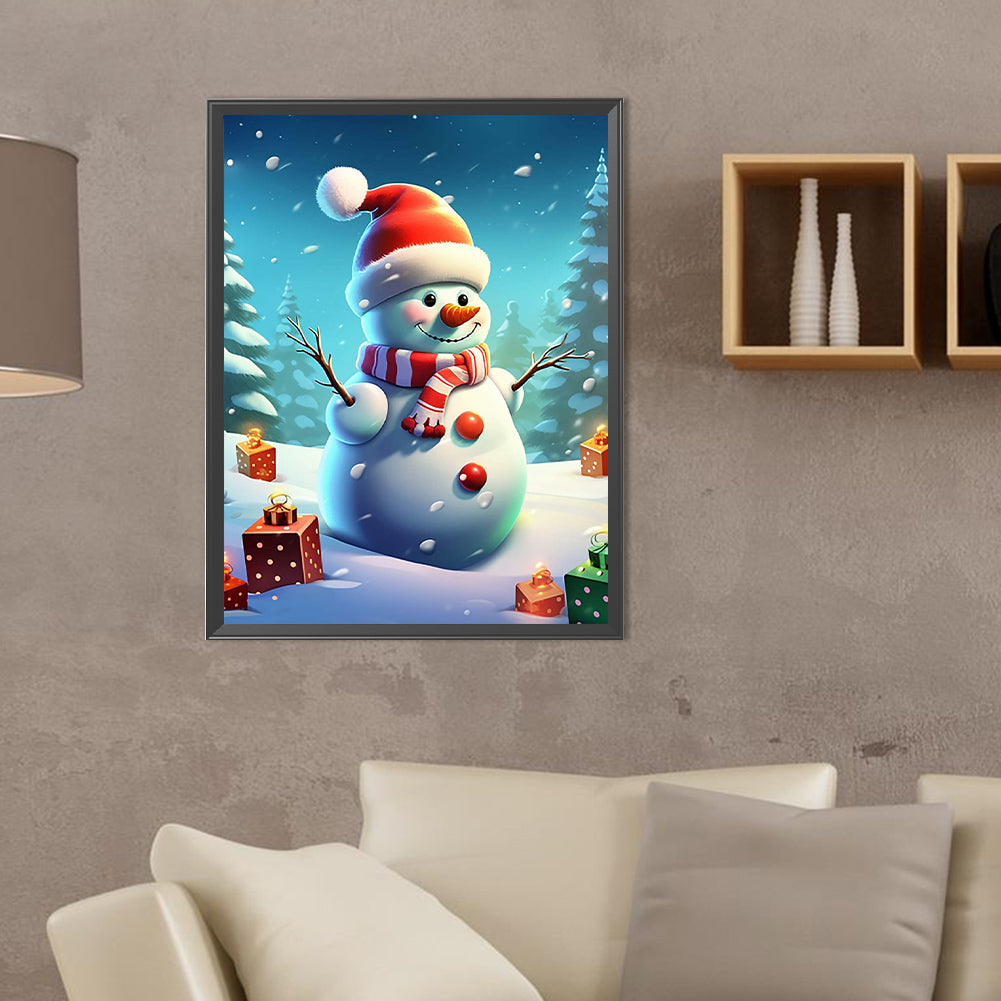 Blizzard Snowman - Full Round Drill Diamond Painting 30*40CM