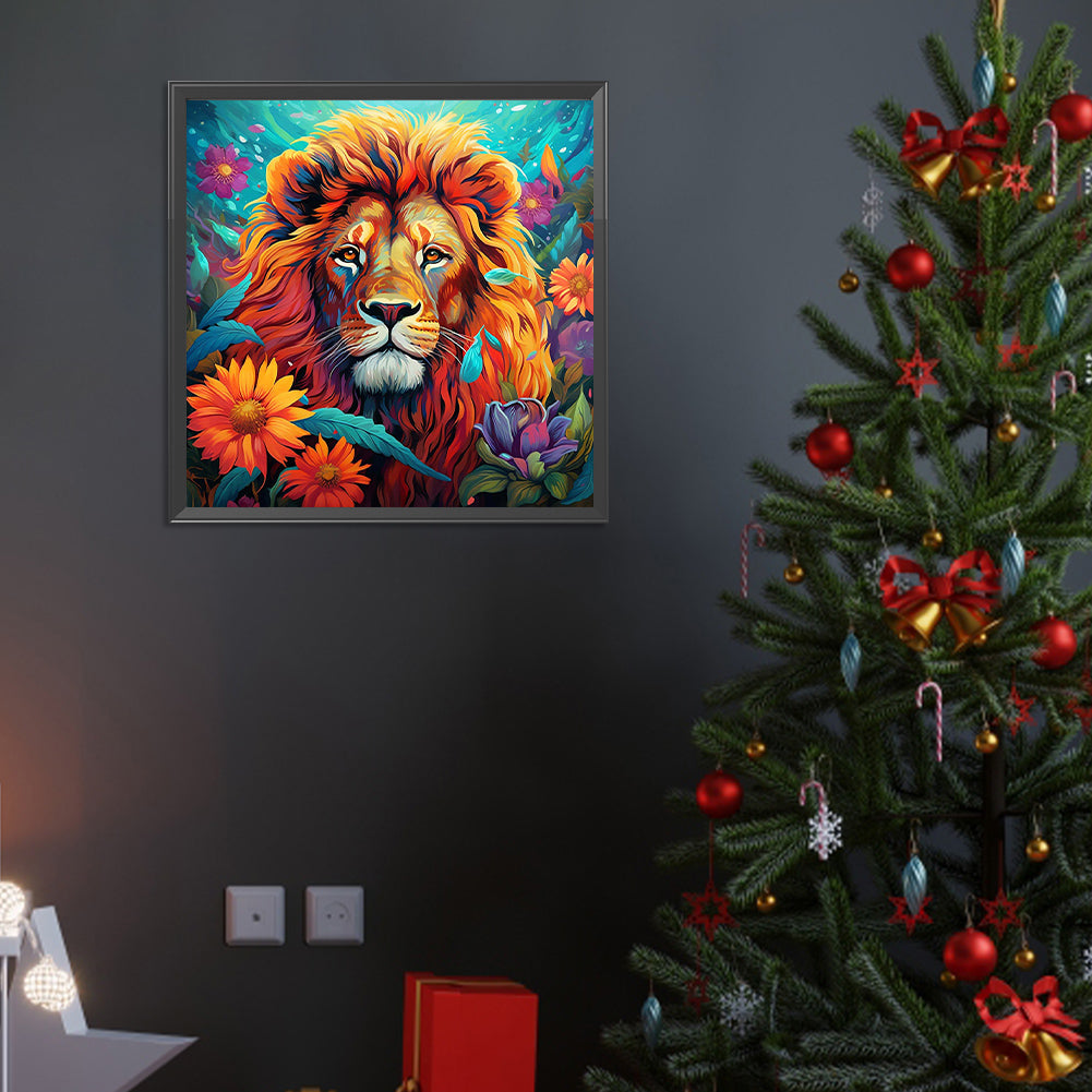 Lion - Full Round Drill Diamond Painting 40*40CM