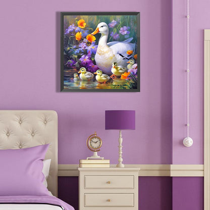 White Swan - Full Round Drill Diamond Painting 40*40CM