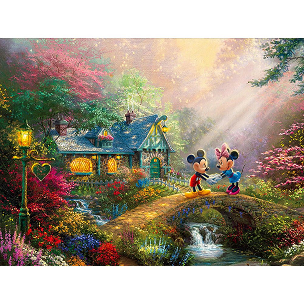 Countryside Scenery Mickey Mouse - Full Square Drill Diamond Painting 60*45CM