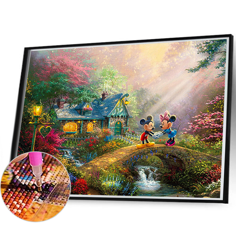 Countryside Scenery Mickey Mouse - Full Square Drill Diamond Painting 60*45CM