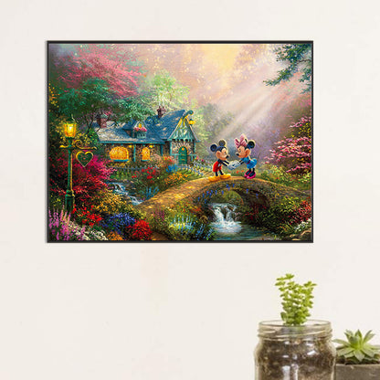 Countryside Scenery Mickey Mouse - Full Square Drill Diamond Painting 60*45CM