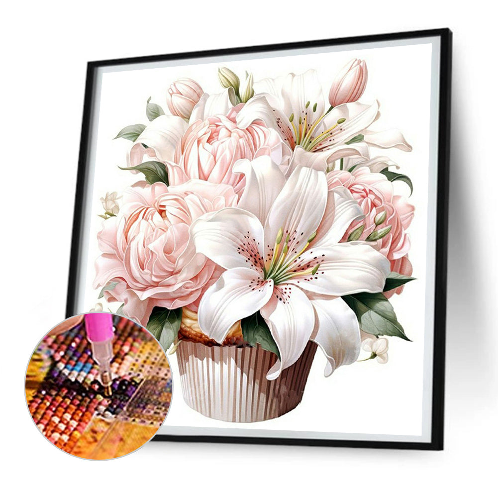 Paper Cup Dessert Bouquet - Full Round Drill Diamond Painting 30*30CM