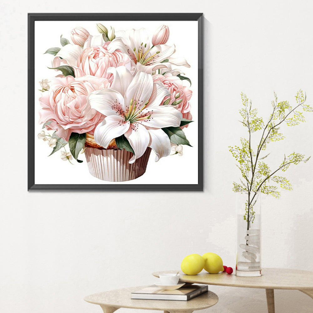 Paper Cup Dessert Bouquet - Full Round Drill Diamond Painting 30*30CM