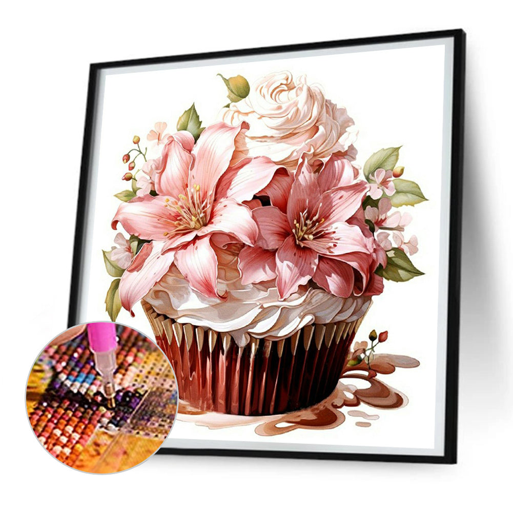 Paper Cup Dessert Bouquet - Full Round Drill Diamond Painting 30*30CM