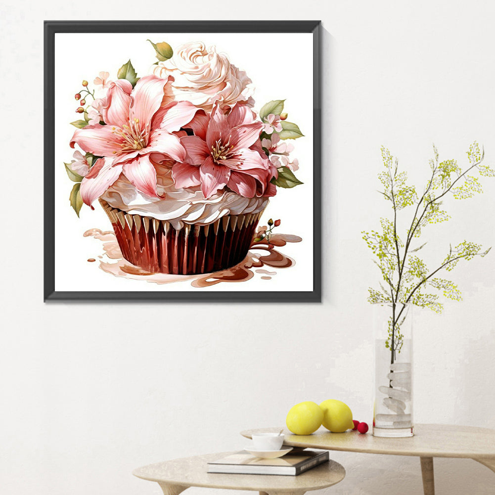 Paper Cup Dessert Bouquet - Full Round Drill Diamond Painting 30*30CM