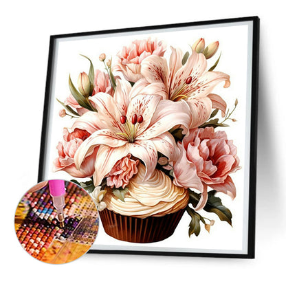 Paper Cup Dessert Bouquet - Full Round Drill Diamond Painting 30*30CM