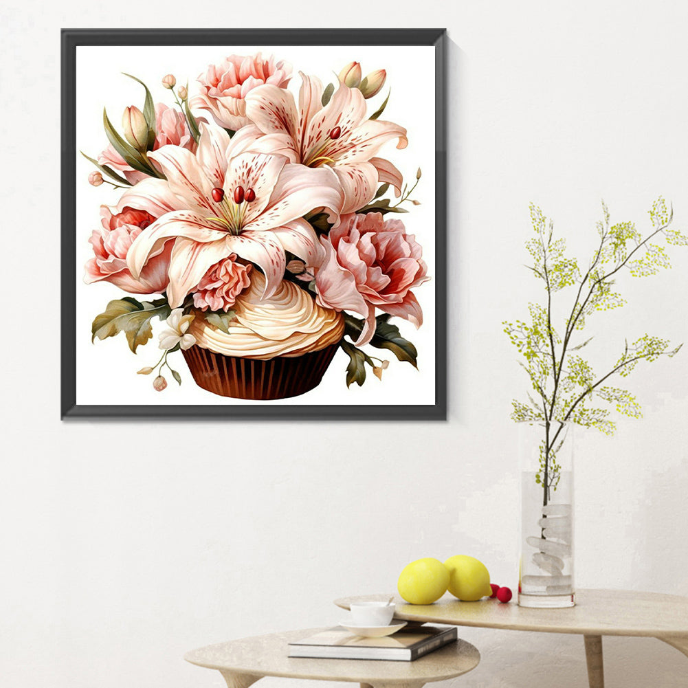 Paper Cup Dessert Bouquet - Full Round Drill Diamond Painting 30*30CM