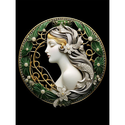 Classical Women - Full Round Drill Diamond Painting 30*40CM