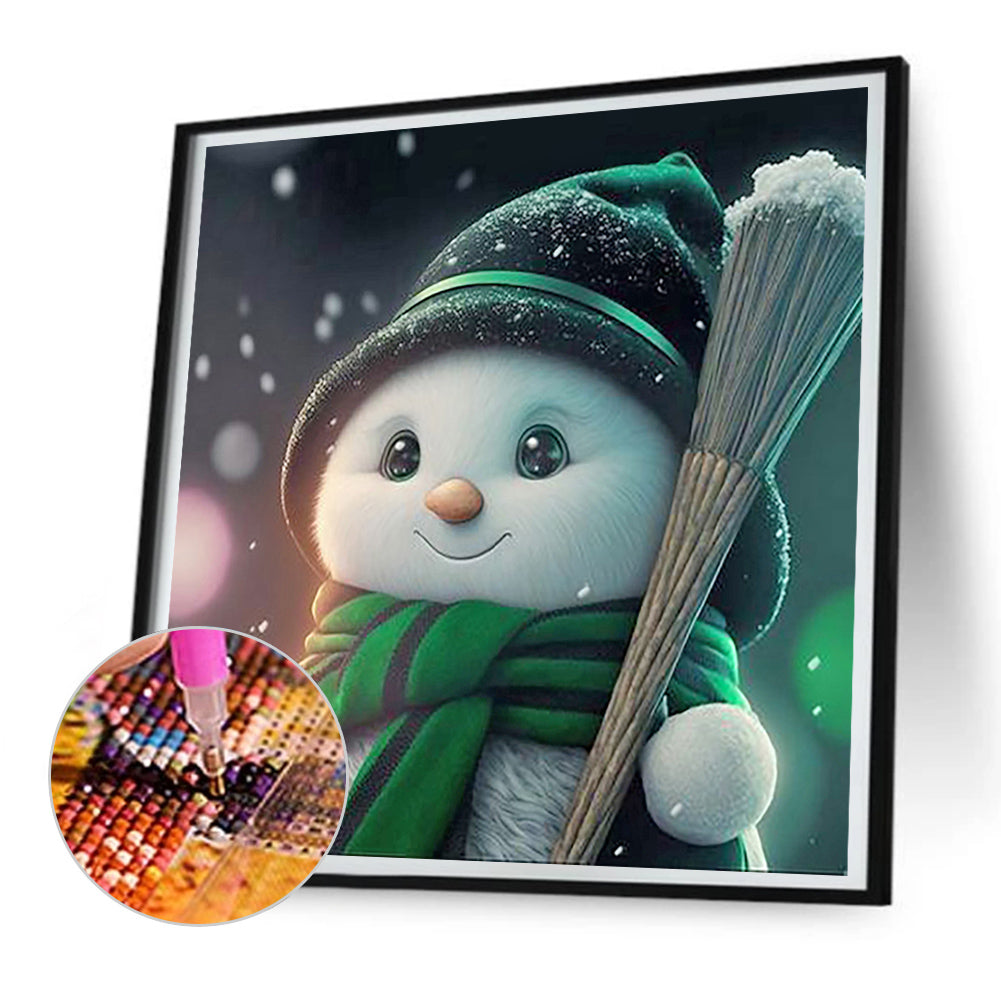 Snowman - Full Round Drill Diamond Painting 30*30CM