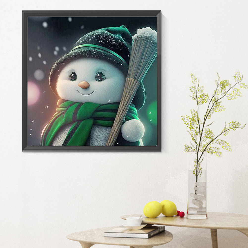 Snowman - Full Round Drill Diamond Painting 30*30CM