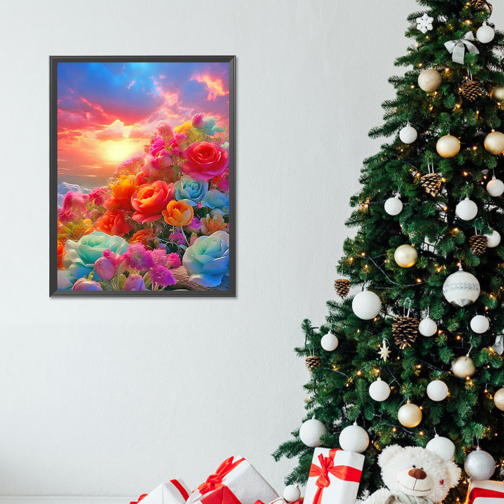 Rose Bush - Full Round Drill Diamond Painting 30*40CM