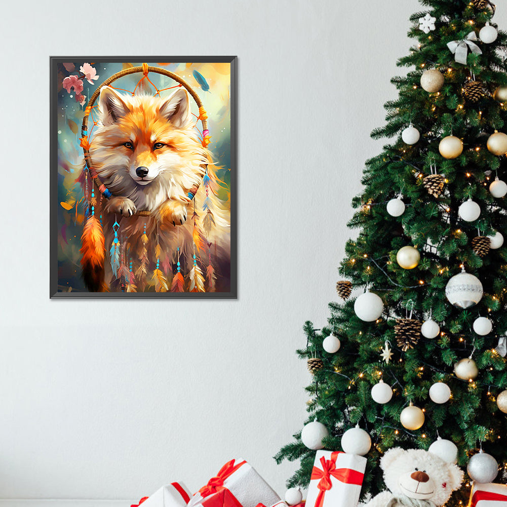 Fox Dream Catcher - Full Round Drill Diamond Painting 30*40CM