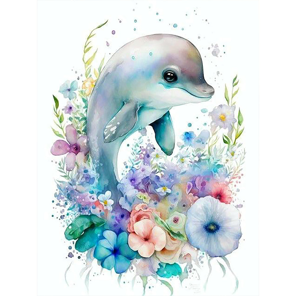 Whale - Full Round Drill Diamond Painting 30*40CM