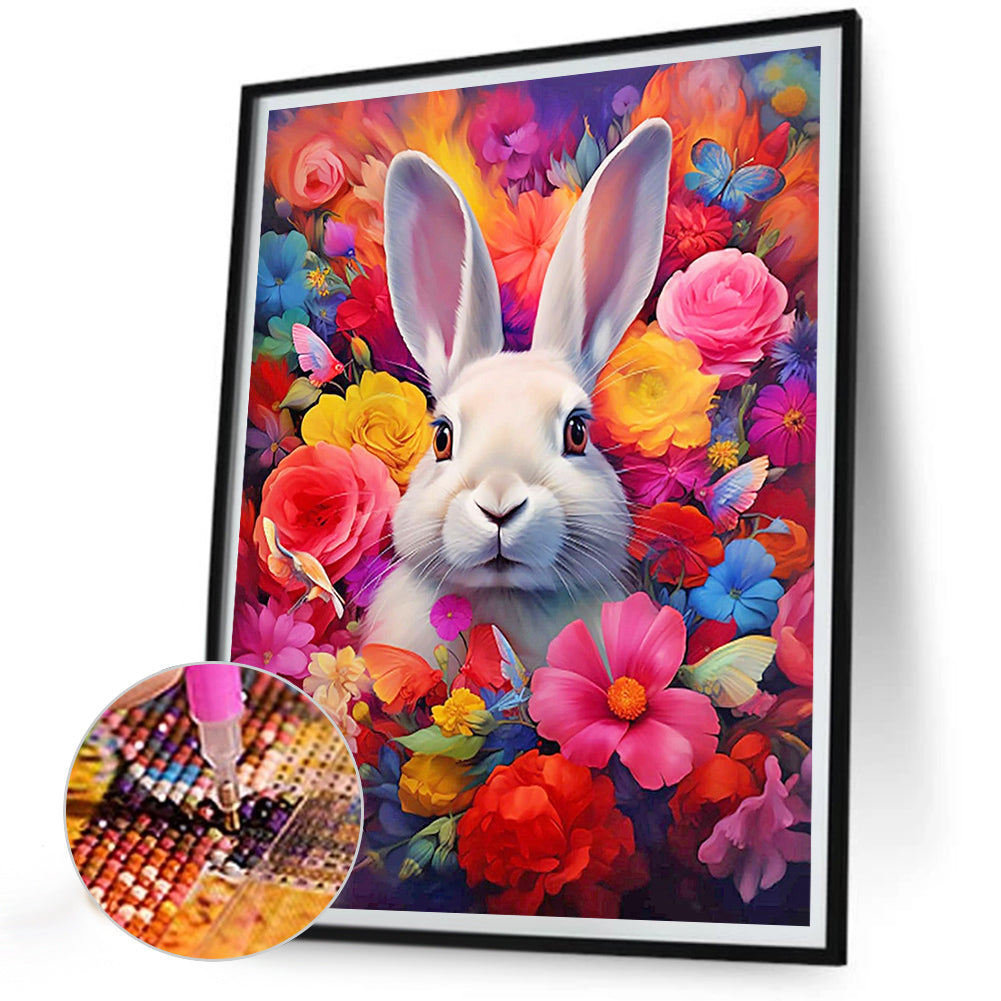 Rabbit - Full Round Drill Diamond Painting 30*40CM