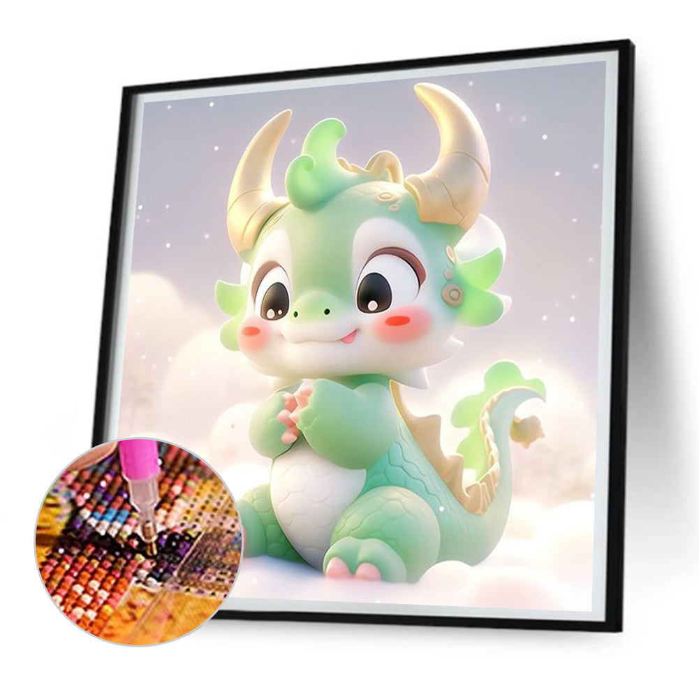 Cute Dragon - Full Round Drill Diamond Painting 30*30CM