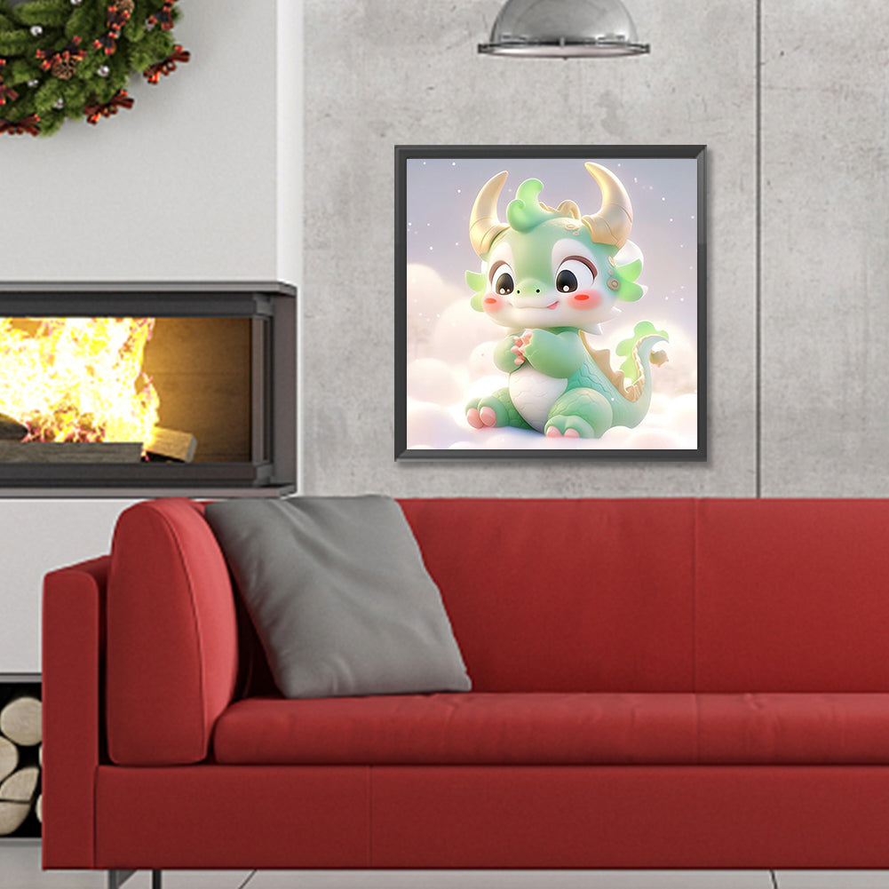 Cute Dragon - Full Round Drill Diamond Painting 30*30CM