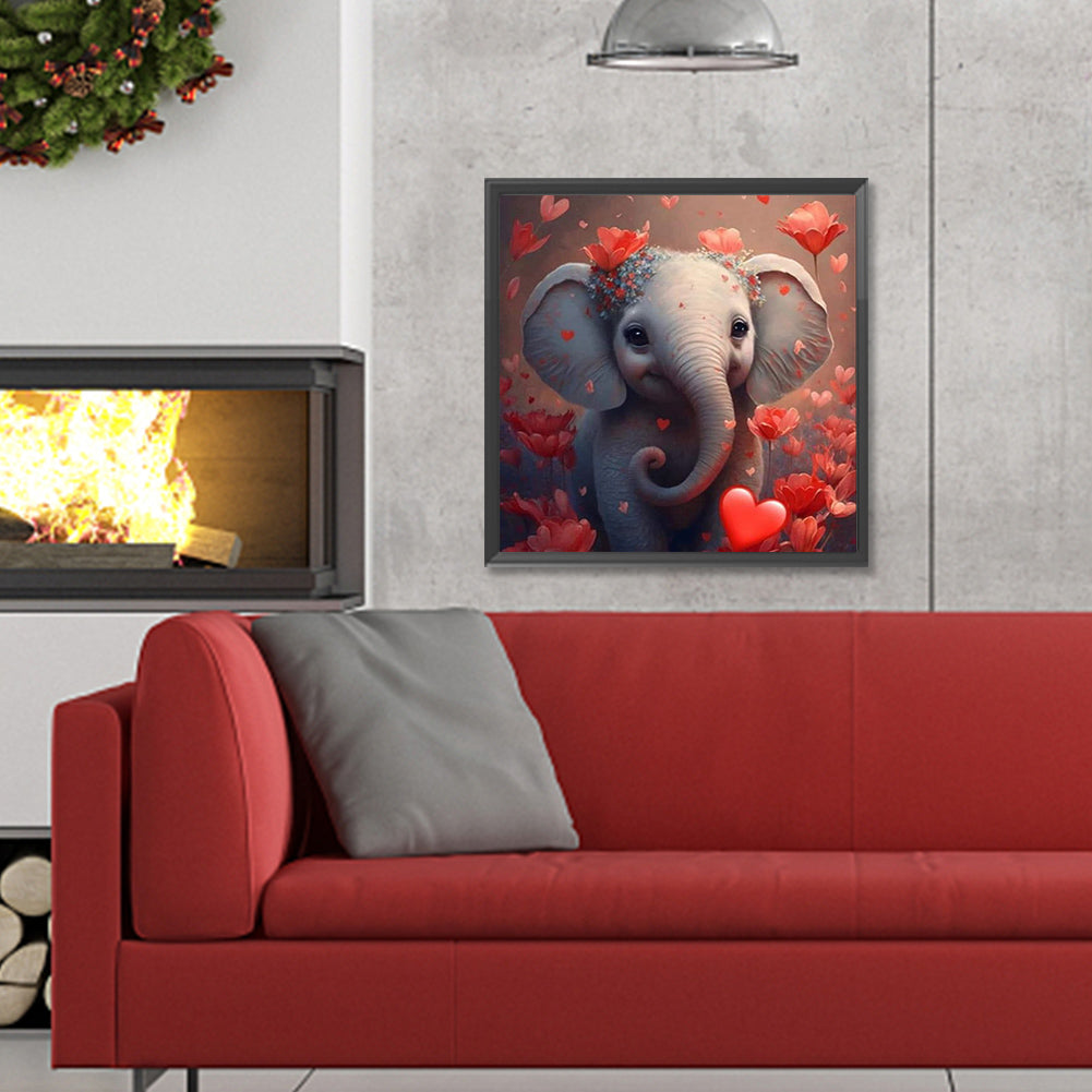 Elephant - Full Round Drill Diamond Painting 30*30CM