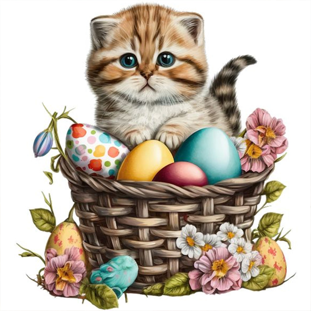 Kitten - Full Round Drill Diamond Painting 30*30CM