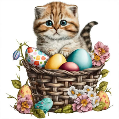 Kitten - Full Round Drill Diamond Painting 30*30CM