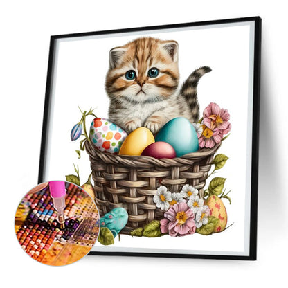 Kitten - Full Round Drill Diamond Painting 30*30CM