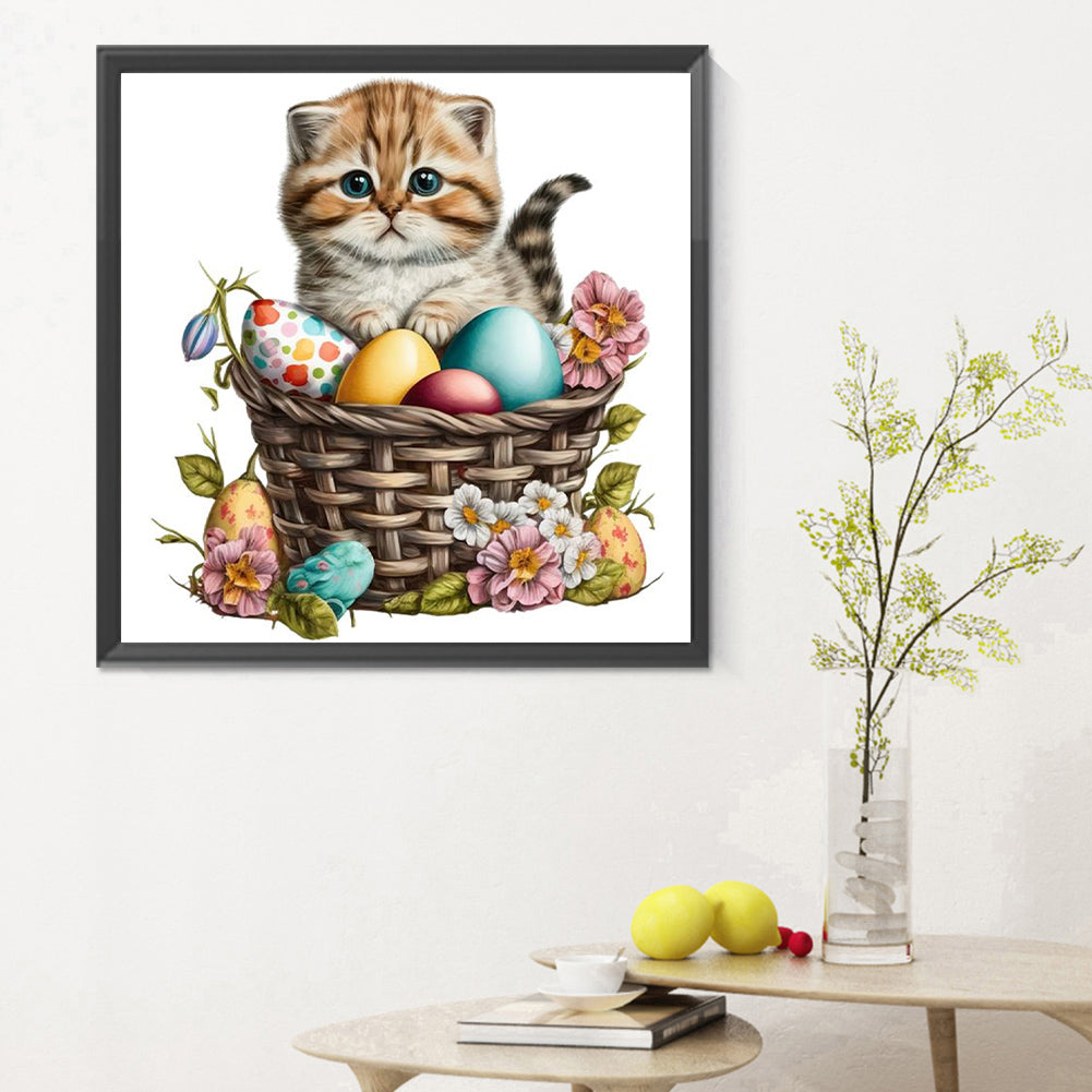Kitten - Full Round Drill Diamond Painting 30*30CM
