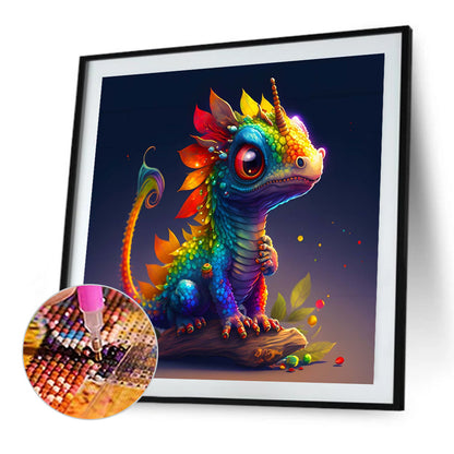 Sitting Dinosaur - Full AB Dril Square Diamond Painting 30*30CM
