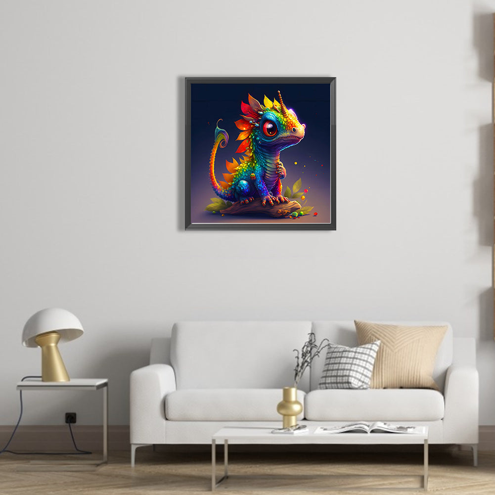 Sitting Dinosaur - Full AB Dril Square Diamond Painting 30*30CM