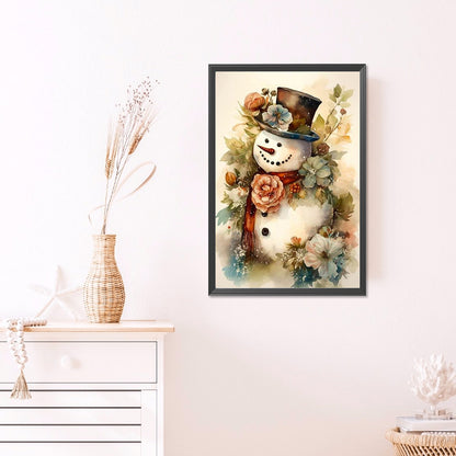 Dressed Up Snowman - Full AB Dril Square Diamond Painting 40*60CM