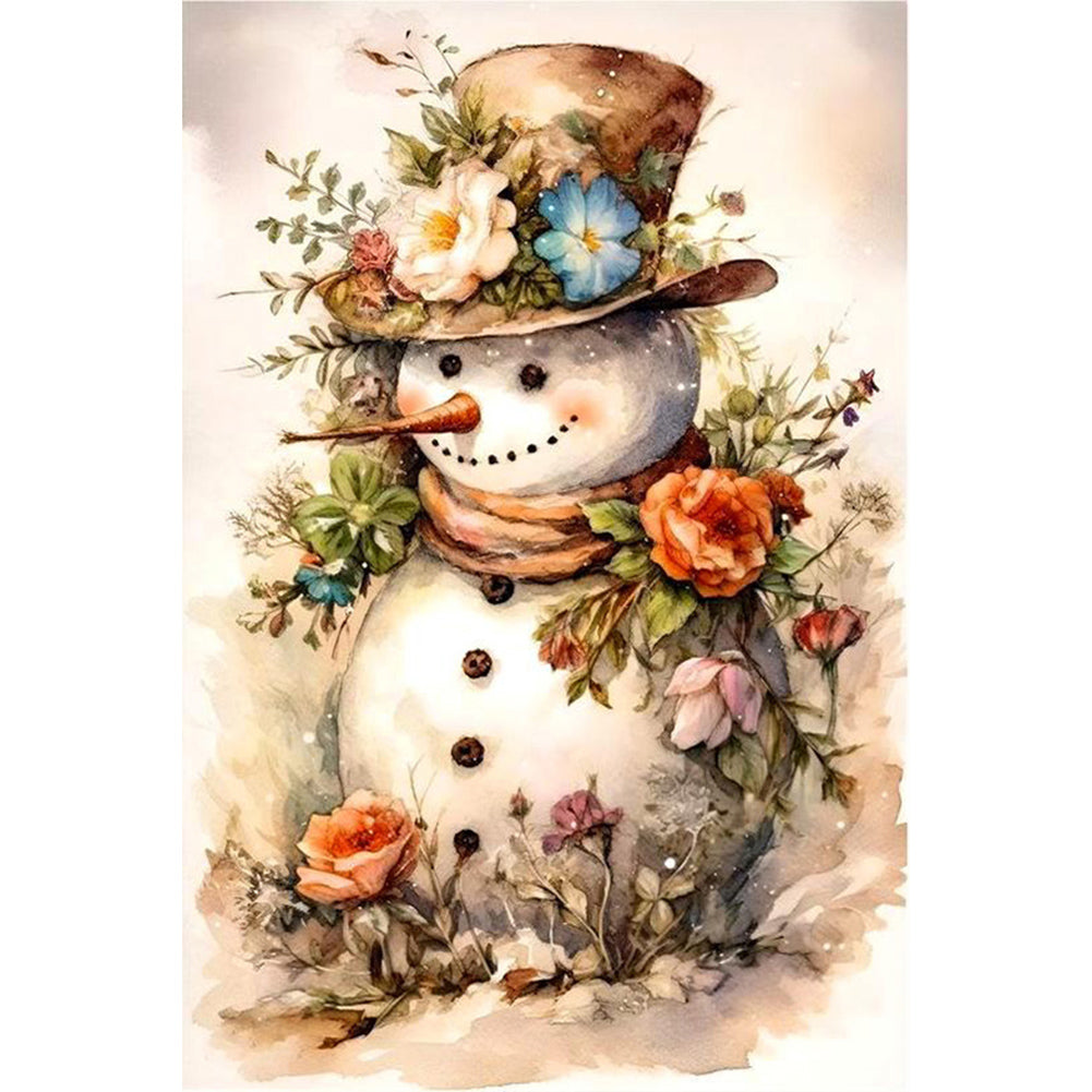 Happy Snowman - Full AB Dril Square Diamond Painting 40*60CM