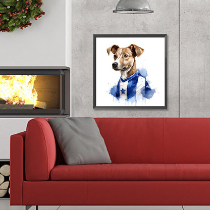 Puppy Playing Ball - Full Round Drill Diamond Painting 30*30CM