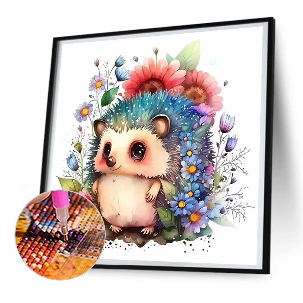 Hedgehog - Full Round Drill Diamond Painting 30*30CM