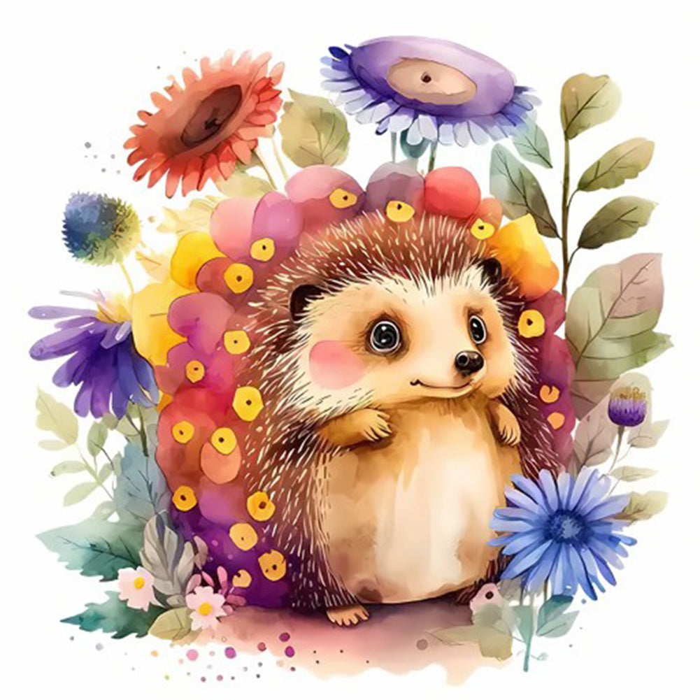 Hedgehog - Full Round Drill Diamond Painting 30*30CM