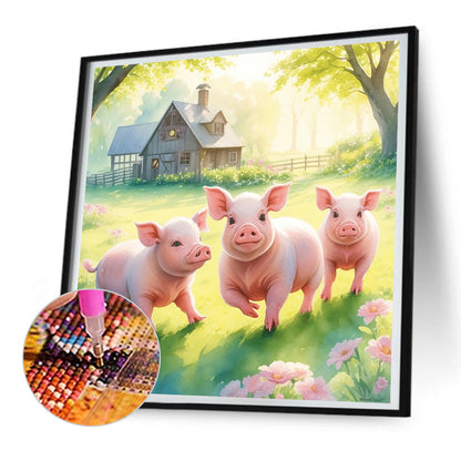 Farm Animals - Full Round Drill Diamond Painting 30*30CM