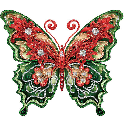 Christmas Butterfly - Special Shaped Drill Diamond Painting 30*30CM