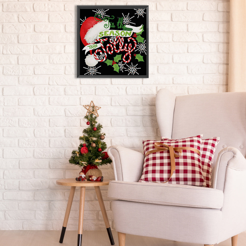 Christmas Hats And Stockings - Special Shaped Drill Diamond Painting 30*30CM