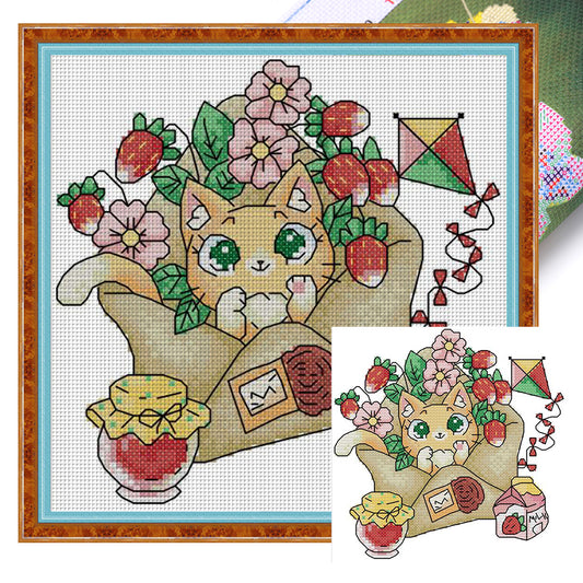 Summer Of Stamps - 16CT Stamped Cross Stitch 17*17CM(Joy Sunday)